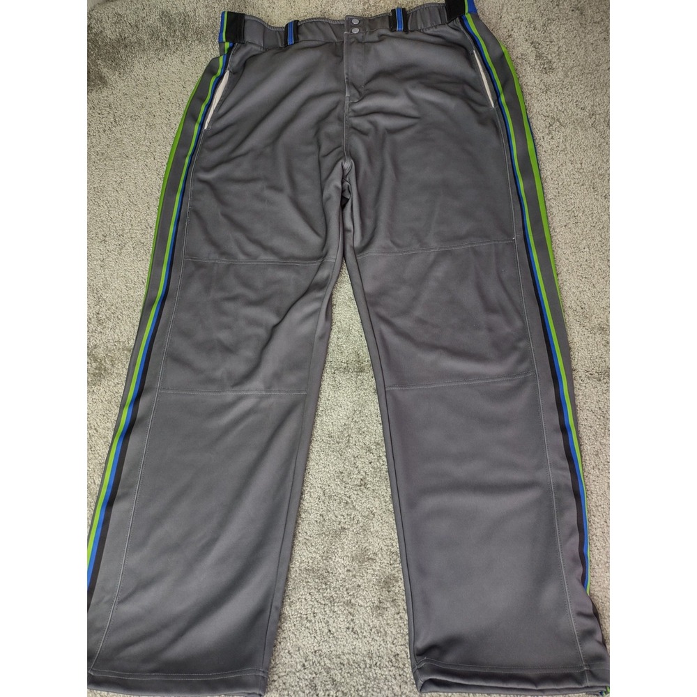 Berserk‎ Baseball Pants Adult 46/32 Gray Stretchy Waist Pockets Zip Sports